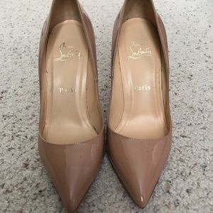 Christian Louboutin Nude Patent Leather Pigalles